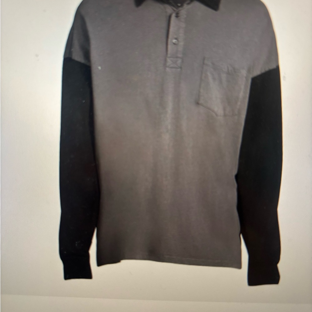 No Boundaries Gray and Black Polo Shirt